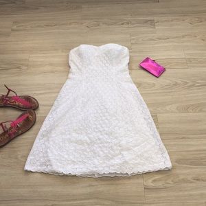 Moda International White Eyelet Dress